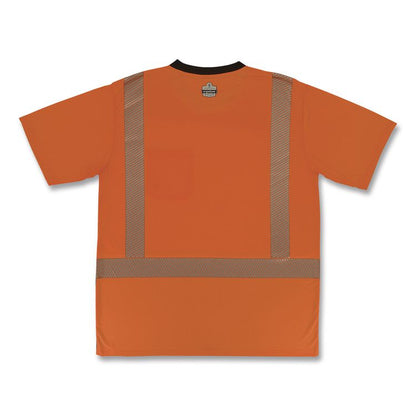 GloWear 8294BK Class 2 Performance Hi-Vis T-Shirt with Black Bottom, Large, Orange