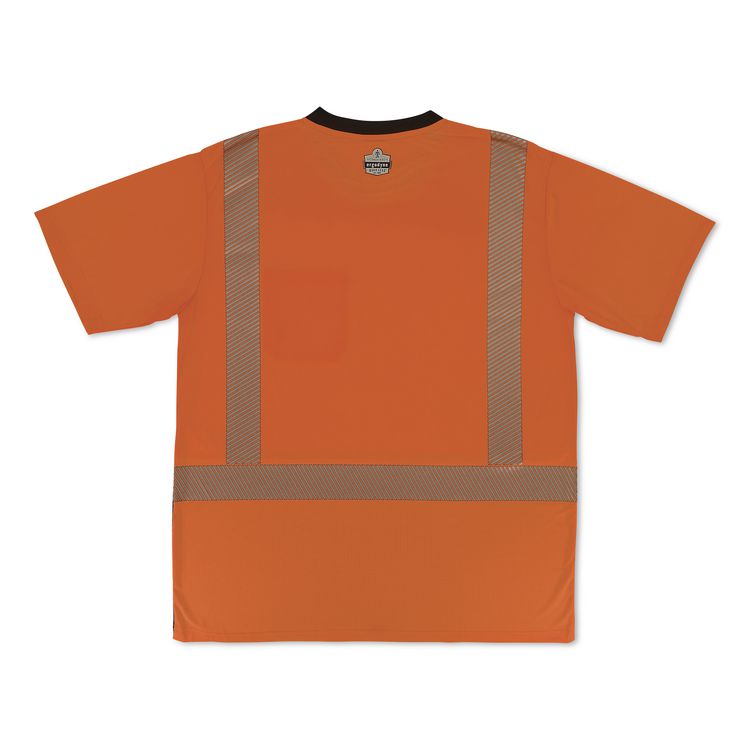 GloWear 8294BK Class 2 Performance Hi-Vis T-Shirt with Black Bottom, 2X-Large, Orange