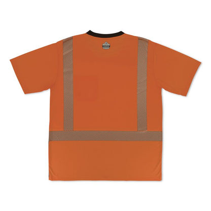 GloWear 8294BK Class 2 Performance Hi-Vis T-Shirt with Black Bottom, 2X-Large, Orange