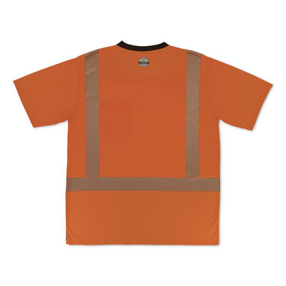 GloWear 8294BK Class 2 Performance Hi-Vis T-Shirt with Black Bottom, 3X-Large, Orange