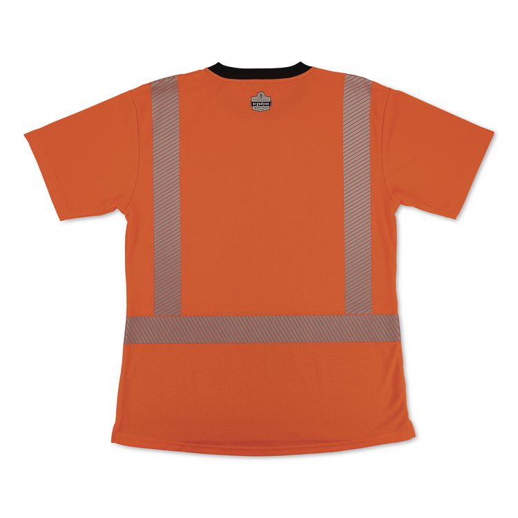 GloWear 8276BK Class 2 Women's Performance Hi-Vis T-Shirt with Black Bottom, 2X-Large, Orange