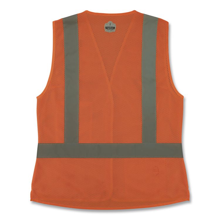 GloWear 8210HLW-S Class 2 Women's Hi-Vis Vest with Hook-and-Loop, Polyester, 3X-Large, Orange