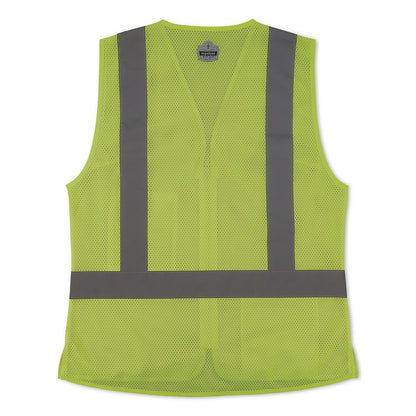 GloWear 8210ZW-S Class 2 Women's Hi-Vis Vest with Zipper, Polyester, Small, Lime