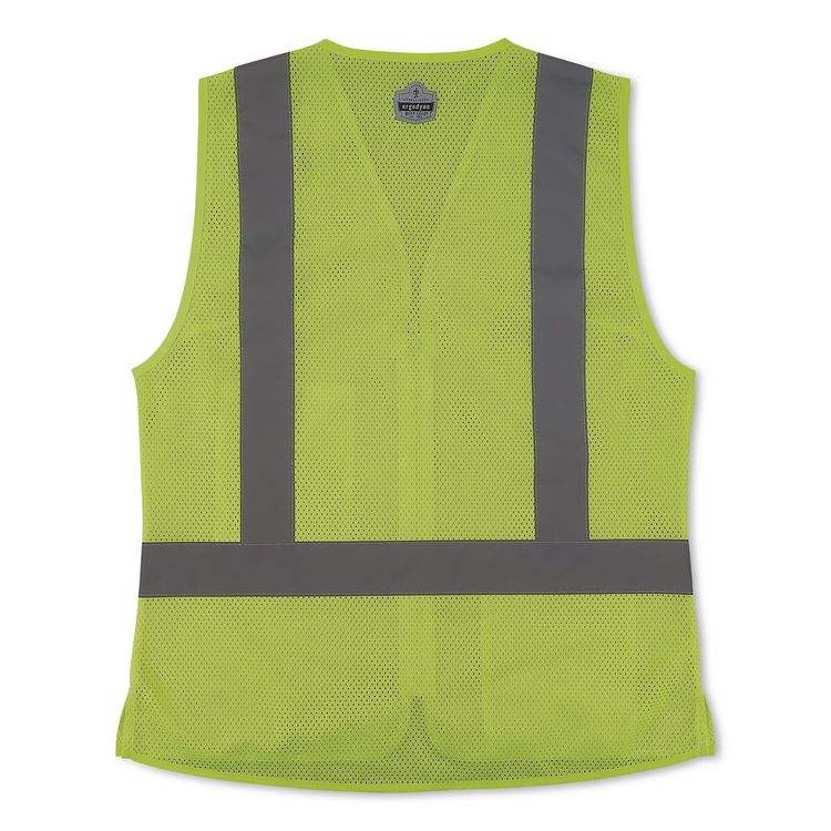 GloWear 8210ZW-S Class 2 Women's Hi-Vis Vest with Zipper, Polyester, Medium, Lime