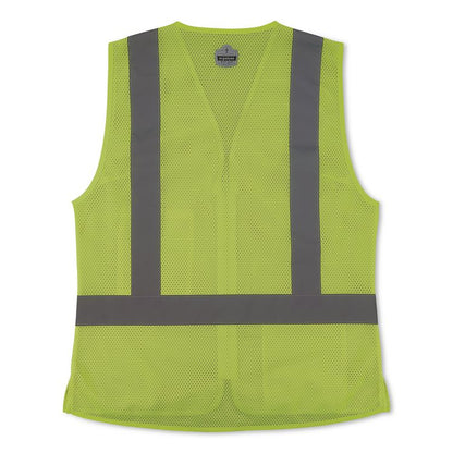 GloWear 8210ZW-S Class 2 Women's Hi-Vis Vest with Zipper, Polyester, Medium, Lime