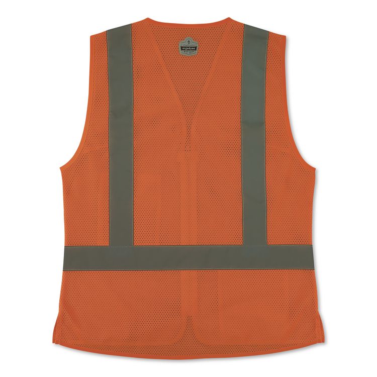 GloWear 8210ZW-S Class 2 Women's Hi-Vis Vest with Zipper, Polyester, Small, Orange