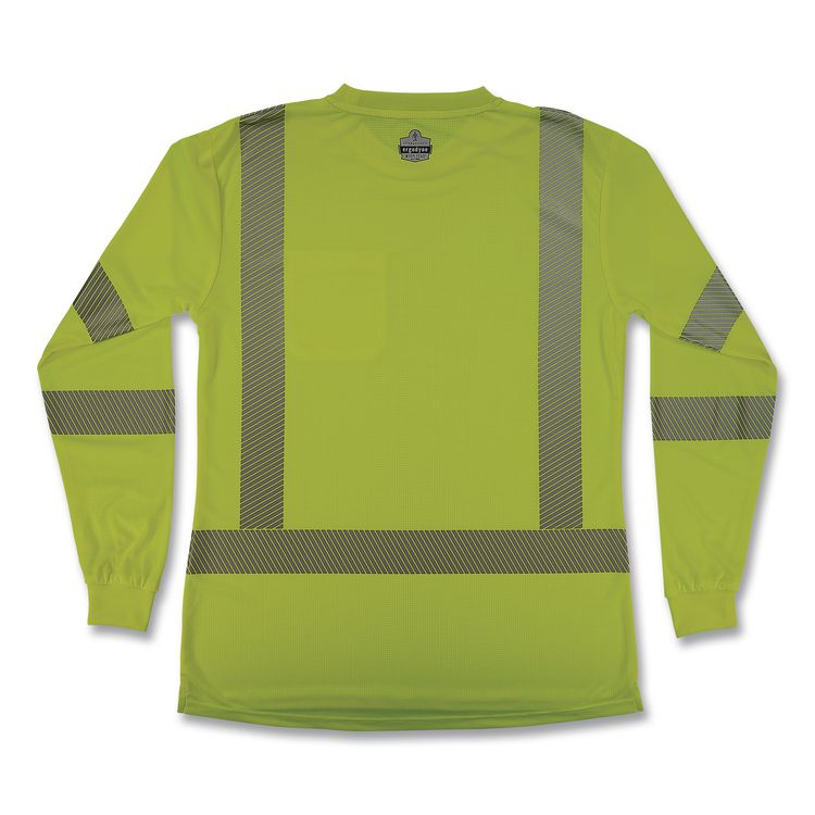 GloWear 8387 Class 3 Women's Performance Hi-Vis Long Sleeve T-Shirt, 3X-Large, Lime