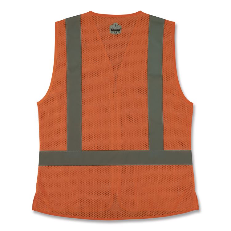 GloWear 8210ZW-S Class 2 Women's Hi-Vis Vest with Zipper, Polyester, Medium, Orange