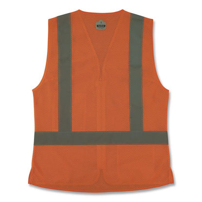 GloWear 8210ZW-S Class 2 Women's Hi-Vis Vest with Zipper, Polyester, Medium, Orange