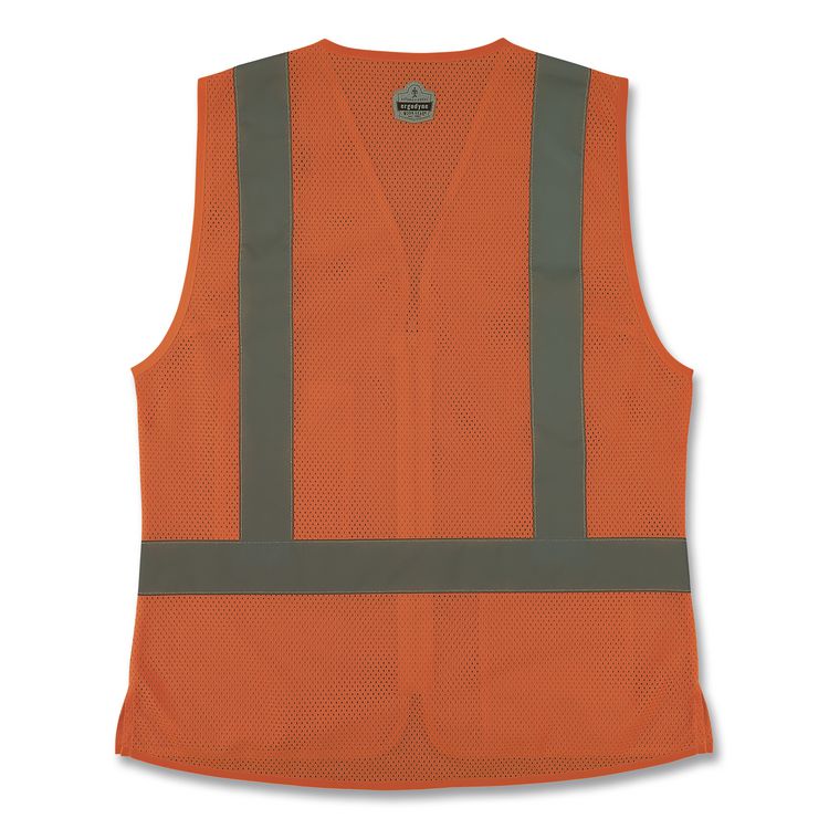 GloWear 8210ZW-S Class 2 Women's Hi-Vis Vest with Zipper, Polyester, X-Large, Orange
