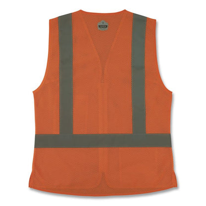 GloWear 8210ZW-S Class 2 Women's Hi-Vis Vest with Zipper, Polyester, X-Large, Orange
