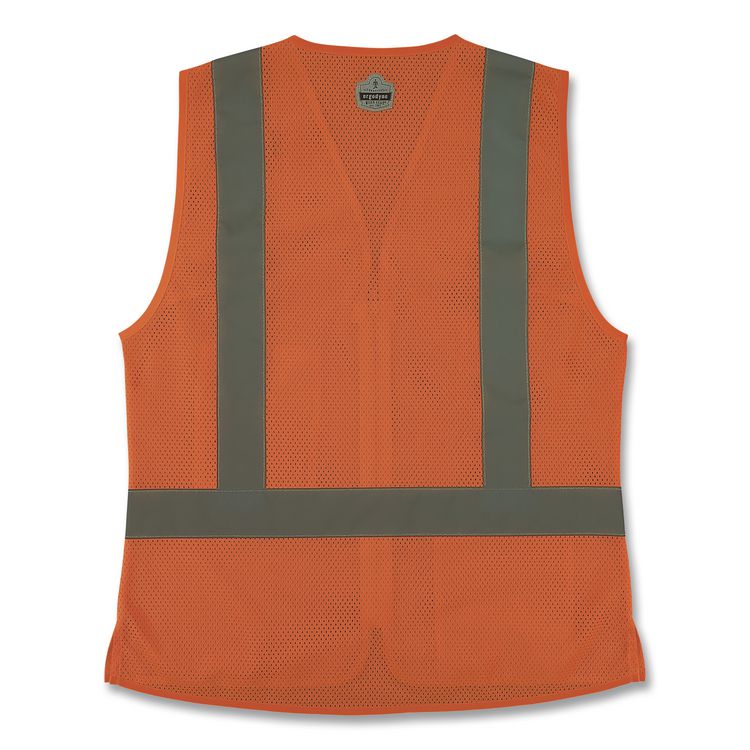 GloWear 8210ZW-S Class 2 Women's Hi-Vis Vest with Zipper, Polyester, 2X-Large, Orange