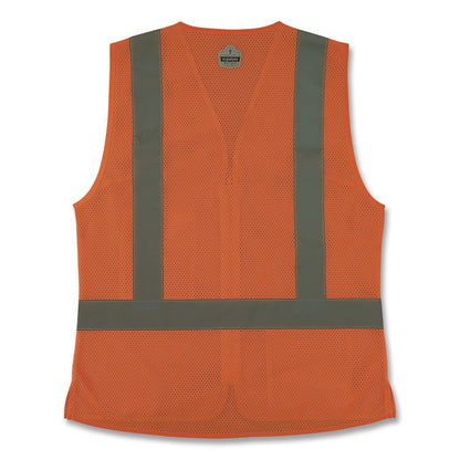 GloWear 8210ZW-S Class 2 Women's Hi-Vis Vest with Zipper, Polyester, 2X-Large, Orange