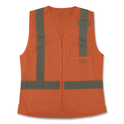 GloWear 8210ZW-S Class 2 Women's Hi-Vis Vest with Zipper, Polyester, 2X-Large, Orange