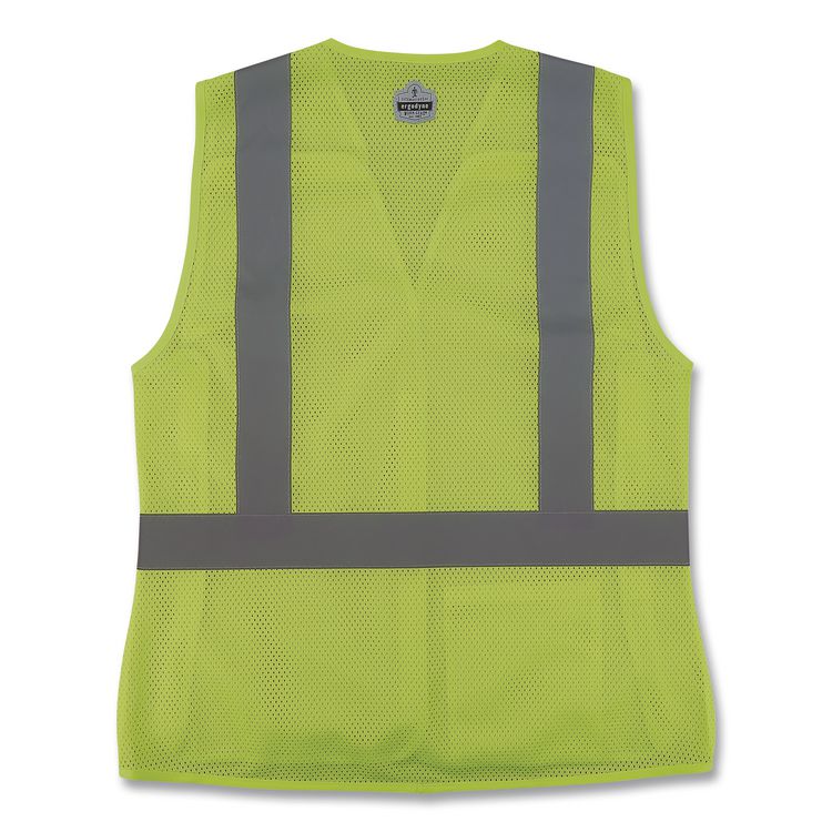 GloWear 8215BAW-S Class 2 Women's Hi-Vis Breakaway Vest with Hook-and-Loop, Polyester, Small, Lime