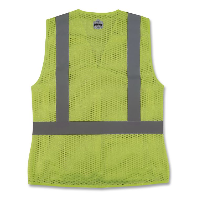 GloWear 8215BAW-S Class 2 Women's Hi-Vis Breakaway Vest with Hook-and-Loop, Polyester, Medium, Lime