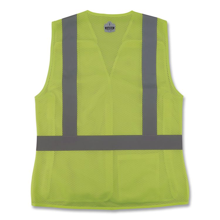 GloWear 8215BAW-S Class 2 Women's Hi-Vis Breakaway Vest with Hook-and-Loop, Polyester, Large, Lime