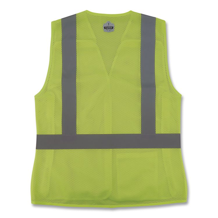 GloWear 8215BAW-S Class 2 Women's Hi-Vis Breakaway Vest with Hook-and-Loop, Polyester, X-Large, Lime