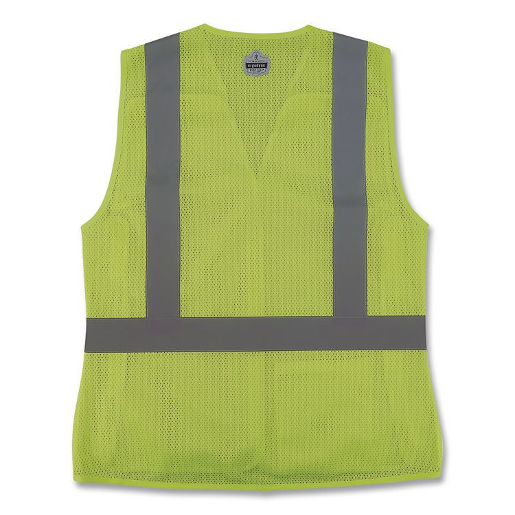 GloWear 8215BAW-S Class 2 Women's Hi-Vis Breakaway Vest with Hook-and-Loop, Polyester, 3X-Large, Lime