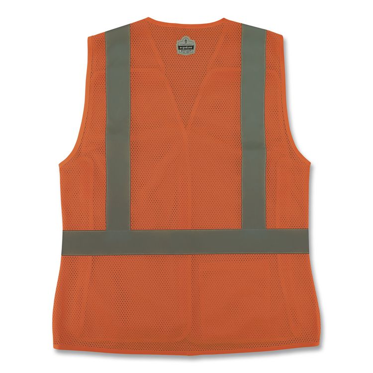 GloWear 8215BAW-S Class 2 Women's Hi-Vis Breakaway Vest with Hook-and-Loop, Polyester, Small, Orange