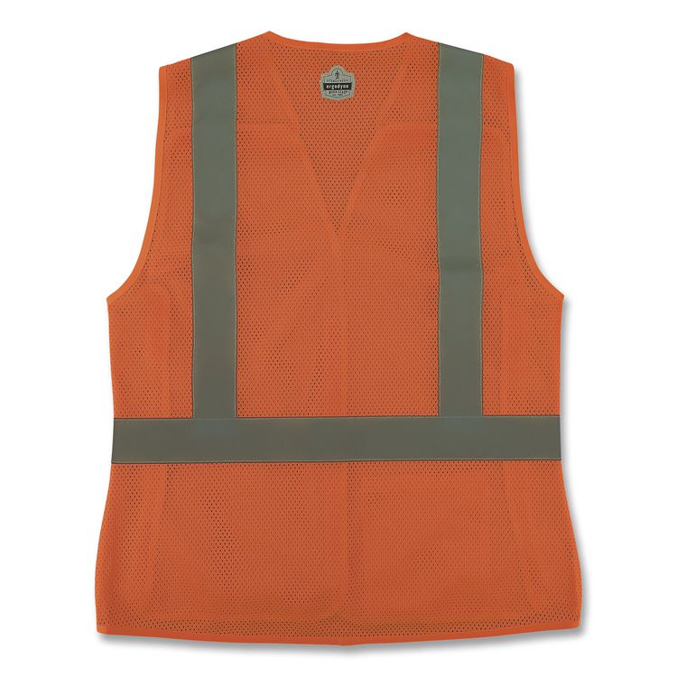 GloWear 8215BAW-S Class 2 Women's Hi-Vis Breakaway Vest with Hook-and-Loop, Polyester, X-Large, Orange