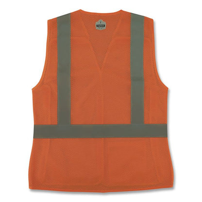 GloWear 8215BAW-S Class 2 Women's Hi-Vis Breakaway Vest with Hook-and-Loop, Polyester, X-Large, Orange