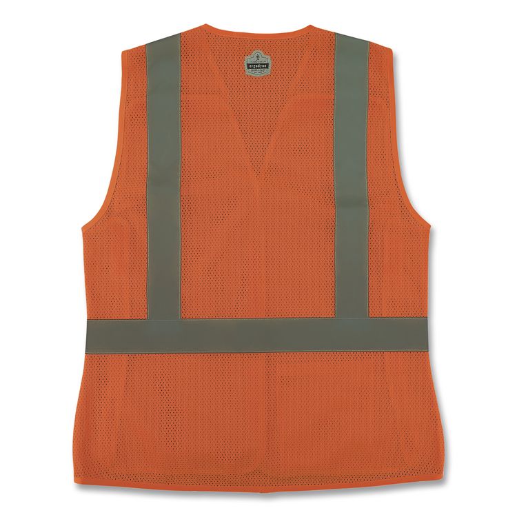 GloWear 8215BAW-S Class 2 Women's Hi-Vis Breakaway Vest with Hook-and-Loop, Polyester, 2X-Large, Orange