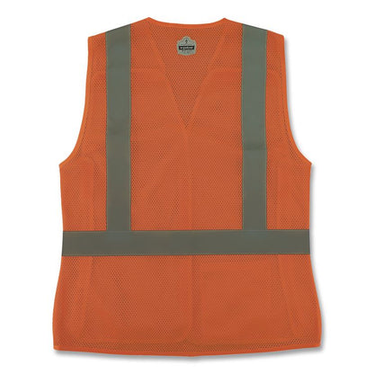 GloWear 8215BAW-S Class 2 Women's Hi-Vis Breakaway Vest with Hook-and-Loop, Polyester, 2X-Large, Orange