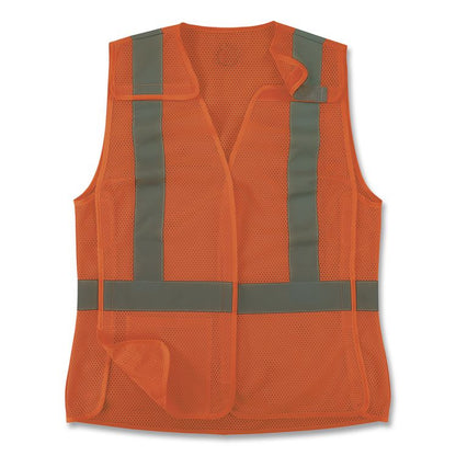 GloWear 8215BAW-S Class 2 Women's Hi-Vis Breakaway Vest with Hook-and-Loop, Polyester, 3X-Large, Orange