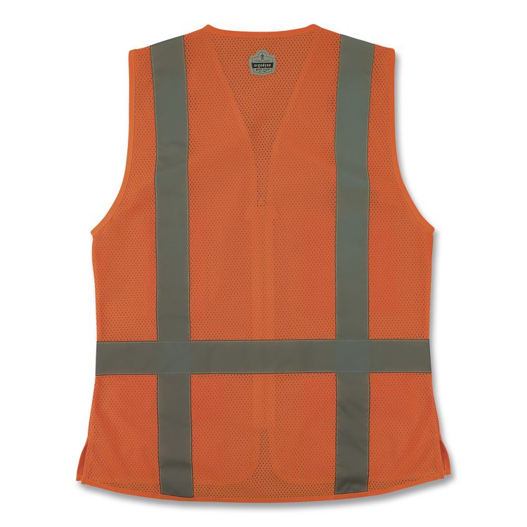 GloWear 8247ZW-S Class 2 Women's Hi-Vis Surveyor Vest with Zipper, Polyester, Small, Orange