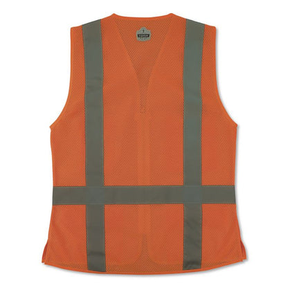 GloWear 8247ZW-S Class 2 Women's Hi-Vis Surveyor Vest with Zipper, Polyester, X-Large, Orange