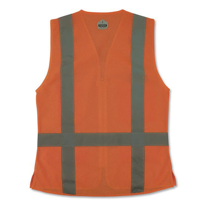 GloWear 8247ZW-S Class 2 Women's Hi-Vis Surveyor Vest with Zipper, Polyester, 3X-Large, Orange