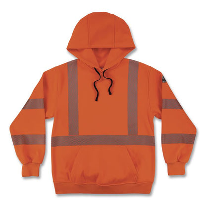 GloWear 8304W Class 3 Women's Performance Hi-Vis Hooded Sweatshirt, 3X-Large, Orange