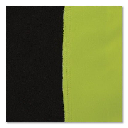 GloWear 8312BK Class 3 Essential Hi-Vis Hooded Zip-Up Sweatshirt with Black Bottom, Large, Lime