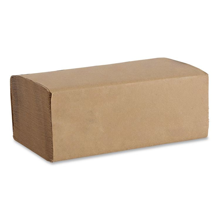 Folded Paper Towels, 1-Ply, 9 x 9.5, Kraft, 250/Pack, 16 Packs/Carton
