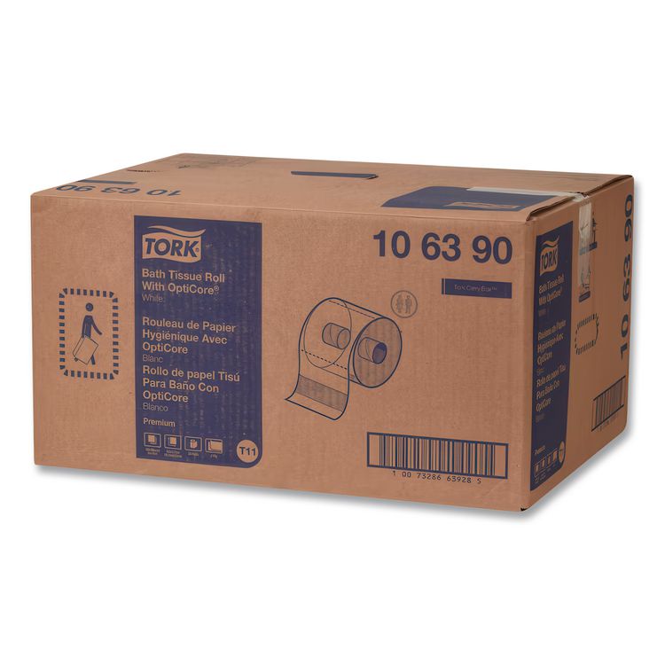 Premium Bath Tissue Roll with OptiCore, Septic Safe, 2-Ply, White, 800 Sheets/Roll, 36 Rolls/Carton