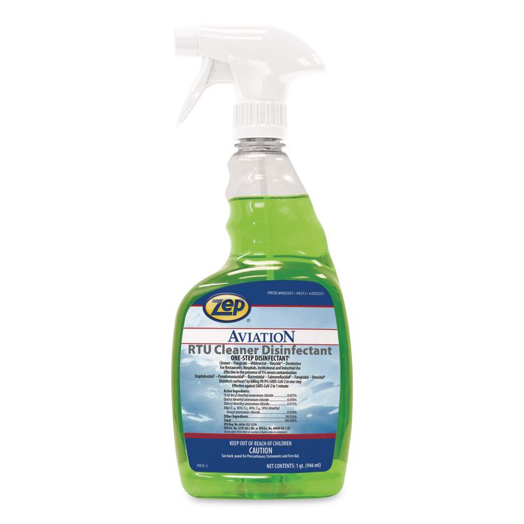 Aviation RTU Cleaner Disinfectant, 1 qt Spray Bottle, 12/Carton