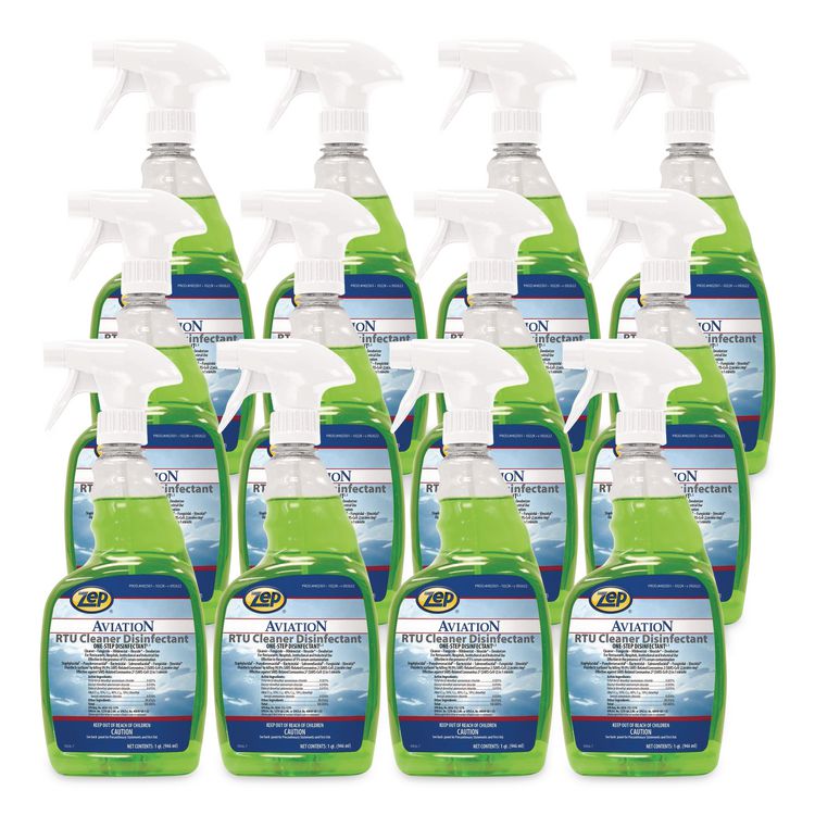 Aviation RTU Cleaner Disinfectant, 1 qt Spray Bottle, 12/Carton