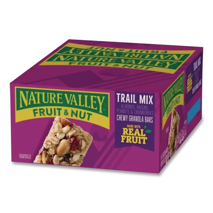 Granola Bars, Chewy Trail Mix Cereal, 1.2 oz Bar, 16/Box