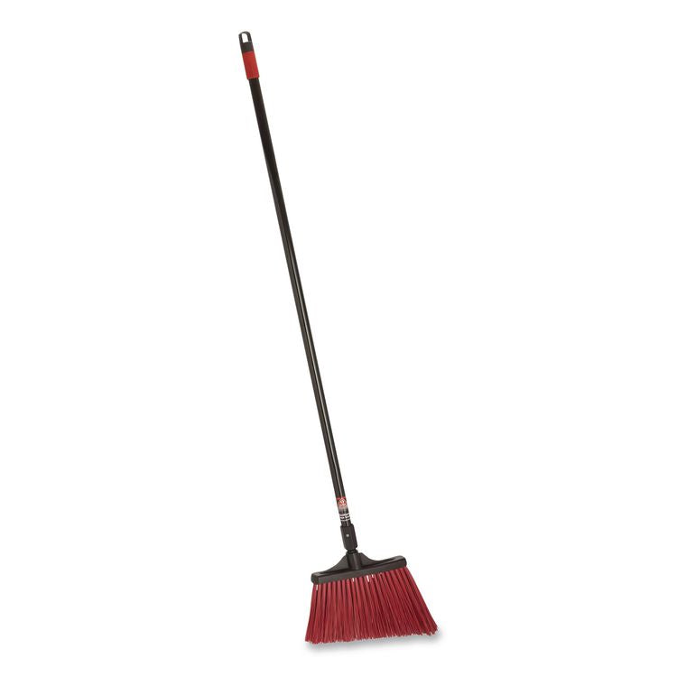 MaxiStrong Angle Broom, 56" Length, Black, 6/Carton
