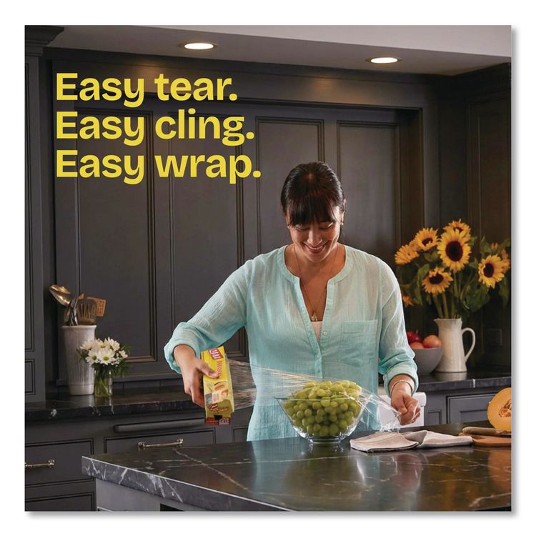 Cling'N Seal Plastic Food Wrap, 200 sq ft, 12 Rolls/Carton