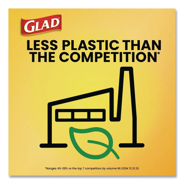 Large Quick-Tie Trash Bags, Tie-Flap, 30 gal, 0.81 mil, 30 x 33, Black, 10 Bags/Box, 12 Boxes/Carton