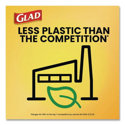 Large Quick-Tie Trash Bags, Tie-Flap, 30 gal, 0.81 mil, 30 x 33, Black, 10 Bags/Box, 12 Boxes/Carton