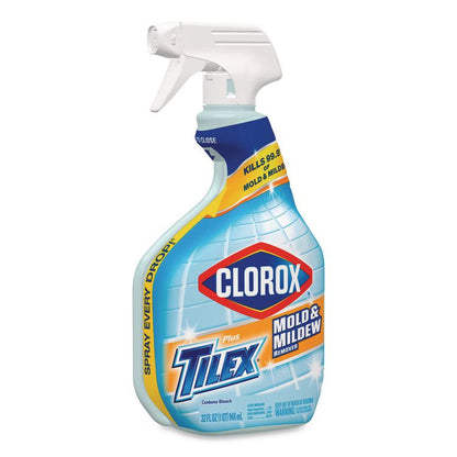 Plus Tilex Mold and Mildew Remover with Bleach, Unscented, 32 oz Spray Bottle, 9/Carton