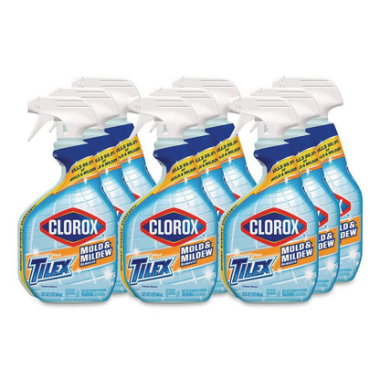 Plus Tilex Mold and Mildew Remover with Bleach, Unscented, 32 oz Spray Bottle, 9/Carton