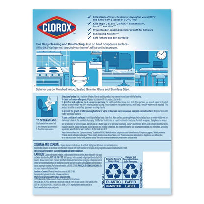 Disinfecting Wipes, Bleach Free Cleaning Wipes, 1-Ply, 7 x 8, Fresh Scent, White, 35/Canister, 12 Canisters/Carton