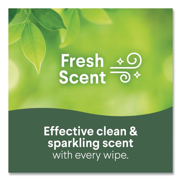 Disinfecting Wipes, Bleach Free Cleaning Wipes, 1-Ply, 7 x 8, Fresh Scent, White, 75/Canister, 6 Canisters/Carton