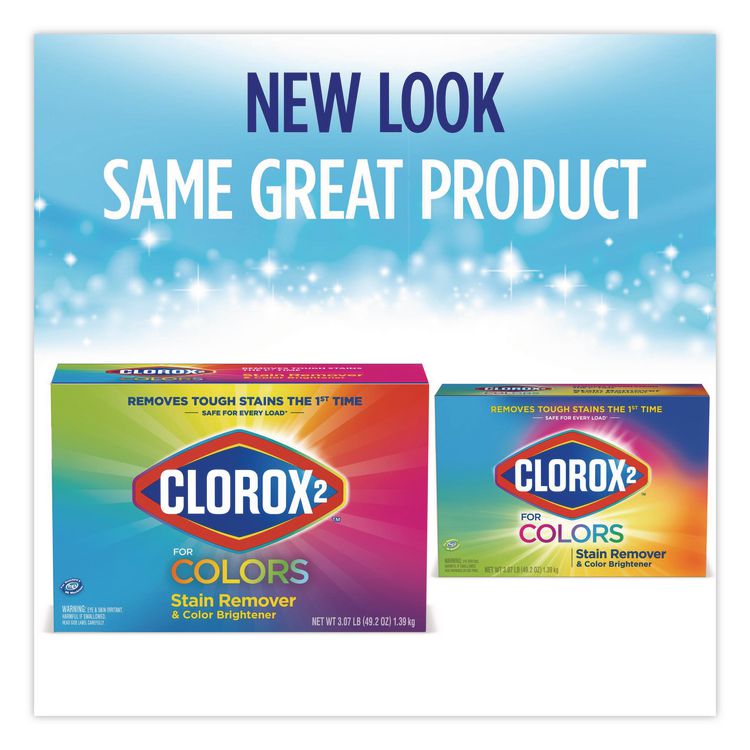 for Colors Stain Remover and Color Brightener Powder, Original Scent, 49.2 oz Box, 4/Carton