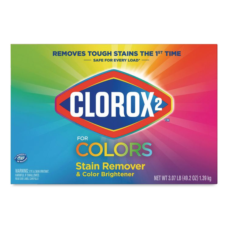 for Colors Stain Remover and Color Brightener Powder, Original Scent, 49.2 oz Box, 4/Carton