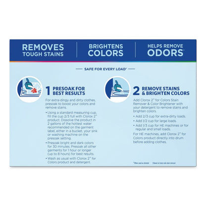 for Colors Stain Remover and Color Brightener Powder, Original Scent, 49.2 oz Box, 4/Carton